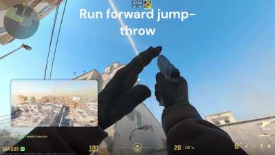 Taking advantage of no skyboxes in CS2: T-spawn to b-doors smoke.