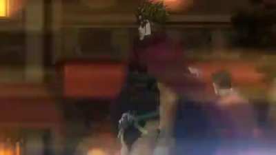 Dio walk to very unfitting music (actually fits well)