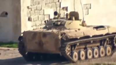Tank point's barrel towards the man secretly recording it