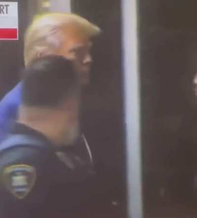 Trump on his way to jail. Step 1: court