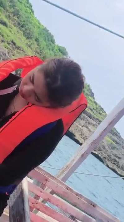 The boat is sinking