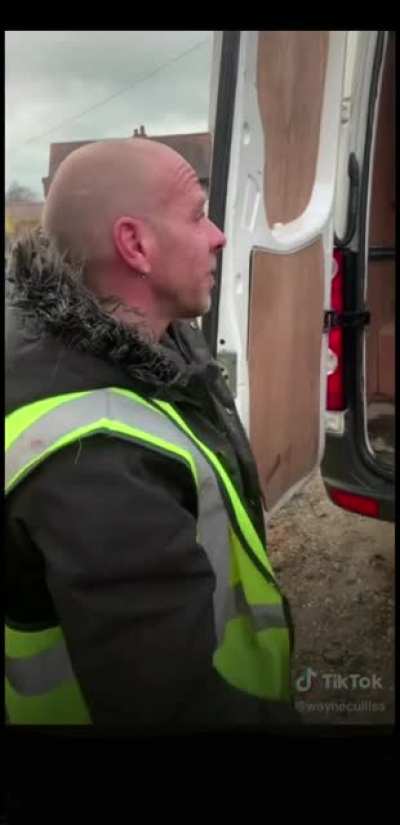 Boss gives his worker gift to say thank you for his hard work.