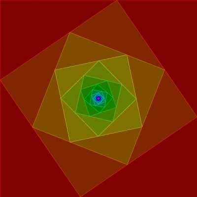I made this colorful square spiral thing, which I think is pretty satisfying