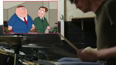 Family Guy with drums.