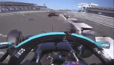 During yesterday's sprint race, on lap 1, Lewis was in a very similar place to Max in today's race, and backed off.