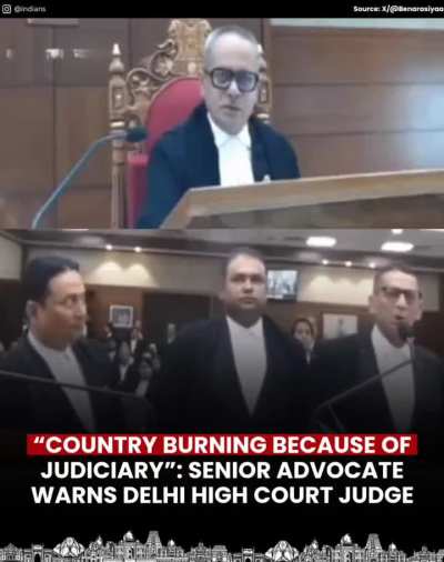A viral video from a recent Delhi High Court session has sparked widespread debate online after a senior advocate confronted a judge over his argumentative style, warning that the judiciary is responsible for &ldquo;burning&rdquo; public trust.