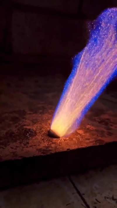 Fierce burn from composite propellant block