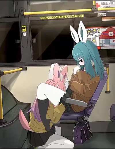 Sylveon and Glaceon Train Ride