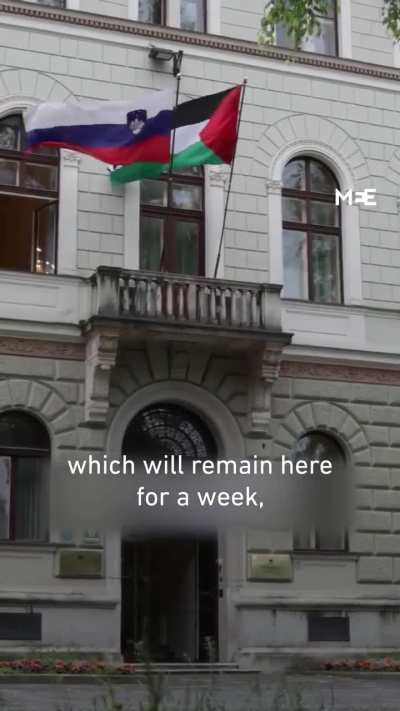 Slovenian President Natasa Pirc Musar has announced the hoisting of the Palestinian flag on the facade of the Presidential Palace in a formal show of solidarity with the Palestinian people.