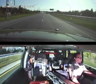 Floridian police trooper stops drunk driver with her car&hellip;