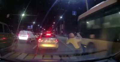 Getting out of your car in traffic