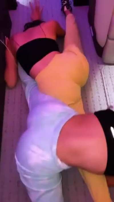Girl humping floor 