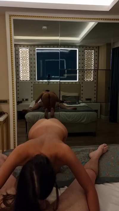 My boyfriend loved being able to stare at my ass while watching me deepthroat my bull in the video I sent him last weekend...