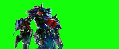 [MEME TEMPLATE] Optimus Prime saying "Not today" and shooting Green Screen - Transformers 2: Revenge of the Fallen