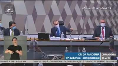 o Senador Fabiano Contarato pediu a palavra para comentar as observações homofóbicas do depoente de hoje na CPI, o empresário bolsonarista Otávio Fakhoury