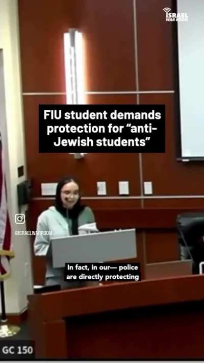 Main character complains about the police for not protecting the "anti-jewish students".