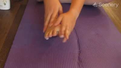 Do you like my pretty pink soles? Perfect massage 💦 after a long sweaty run [oc] See the full video OF: @massagecentral, hope to see you there ;)