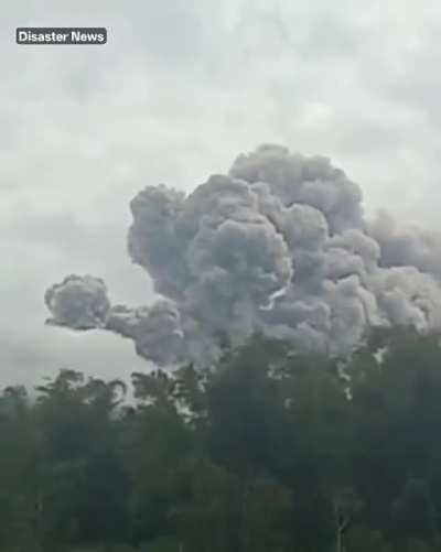 West Sumatra, Sumatra Island, Indonesia - 18 February 2026 - Stratovolcano Mount Marapi eruption reported