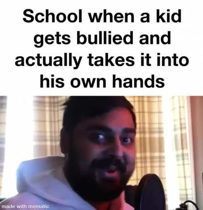 No you should&rsquo;ve told a teacher!!!