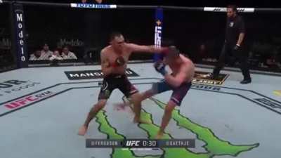 56 seconds of Justin Gaethje hitting Tony Ferguson with huge shots