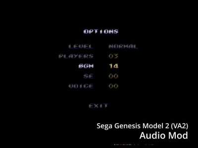 Sega Genesis Model 2 VA2 Audio Comparison (Stock vs. Audio Mod)