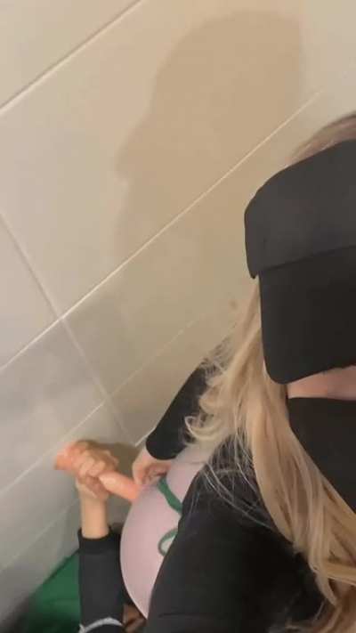Snuck into the bathroom with her and had a very fun day at work today