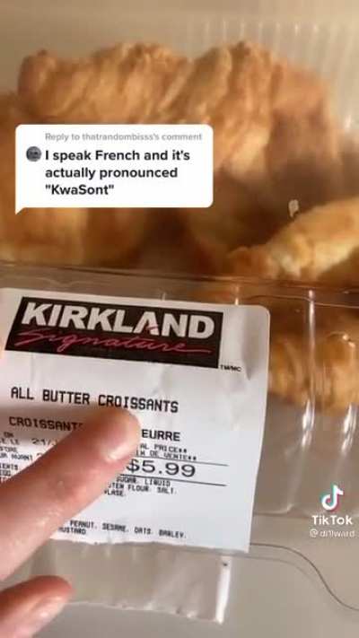 The correct pronunciation of croissant