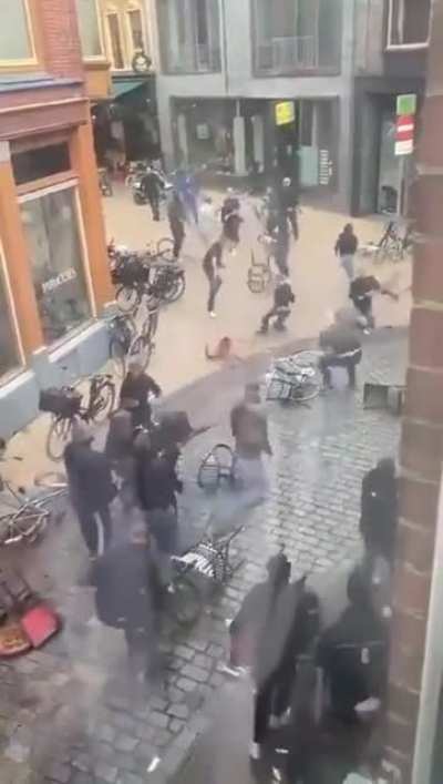 Group of angry men playing catch