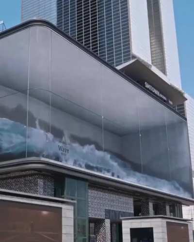 &lsquo;Wave&rsquo; | Public Media Art with Anamorphic Illusion