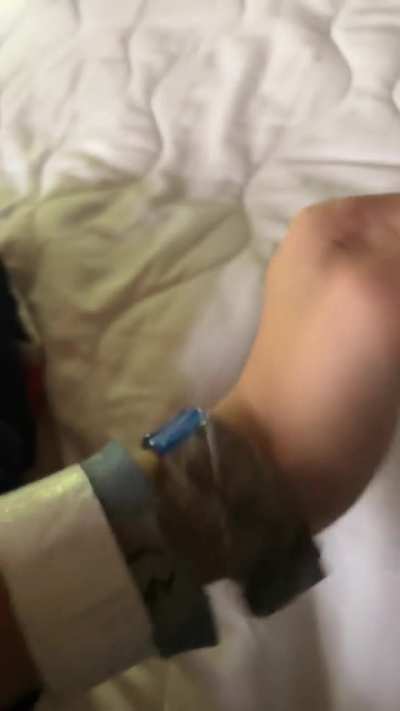 My blue disposable bracelet from the OG is still holding up