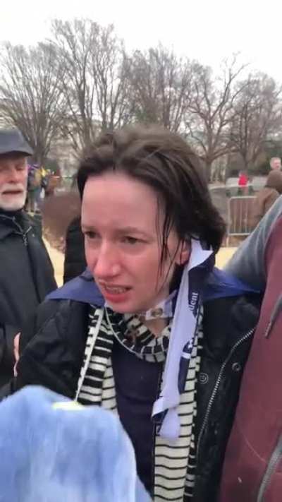 Woman claims to have been maced while "storming the Capital", while rubbing an onion in her eyes (you can see it in her towel at the beginning of the video).