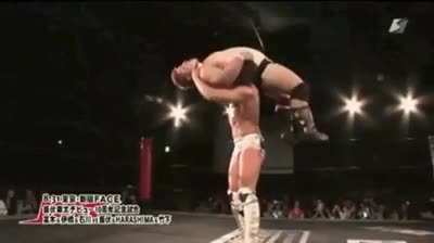 Kota "I hate necks" Ibushi hits the most blatantly unsafe wrestling move I've ever seen, like he was trying to murder him.