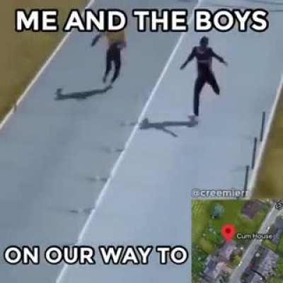 Me and the boys on our way to &copy;um house