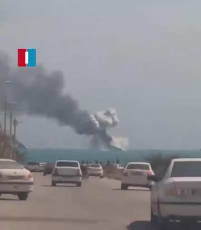 Footage circulating online appears to show an IRGC Navy vessel exploding off the coast of Kangan in southern Iran.