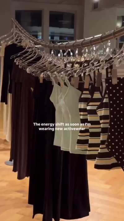 'The energy shift as soon as I'm wearing new activewear' - IG April 2026