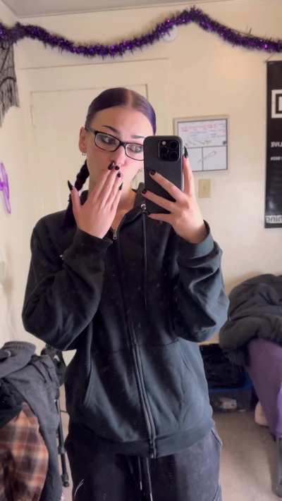 The only thing I&rsquo;ll keep on is my glasses and my braids