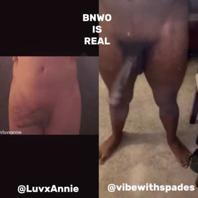 My small 🤏 clitty compared to a KING&rsquo;S BBC 🖤&spades;️
