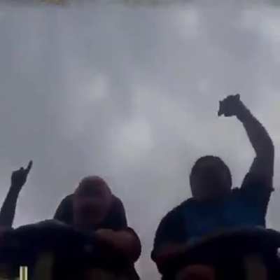 Guy caught a phone during a rollercoaster ride