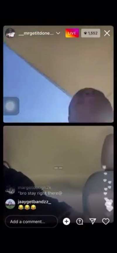 Man on IG live gets shot at by man he is on live with