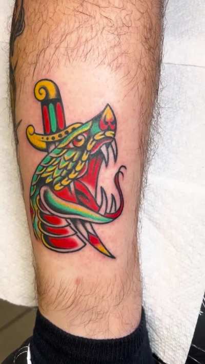 Snake head n&rsquo; dagger for Keith. Thanks for the trust bud!