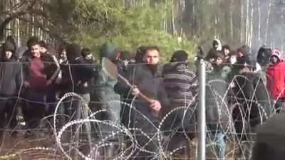 The Polish border right now.