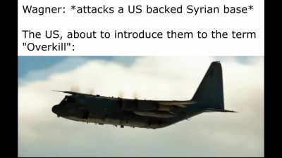 The battle of Khasham summarized. Moscow: "We don't have Russians in the area." America: "Bet"