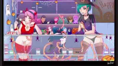Female shopkeepers getting fucked by their tentacle customer again (Derpixon)