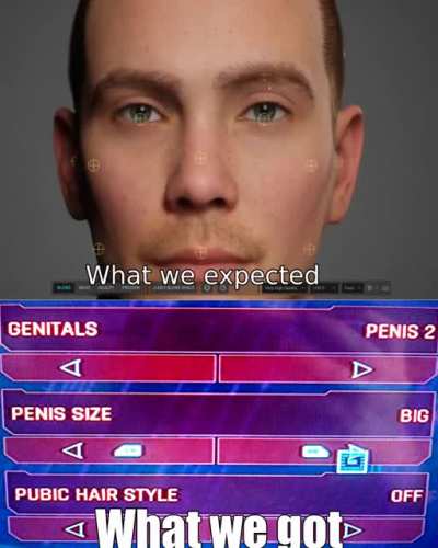 The current state of cyberpunk 2077's character creator