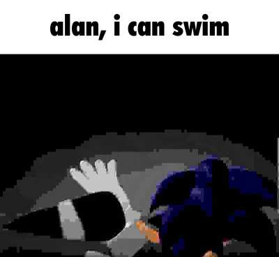 make a chain of "alan, i can swim"