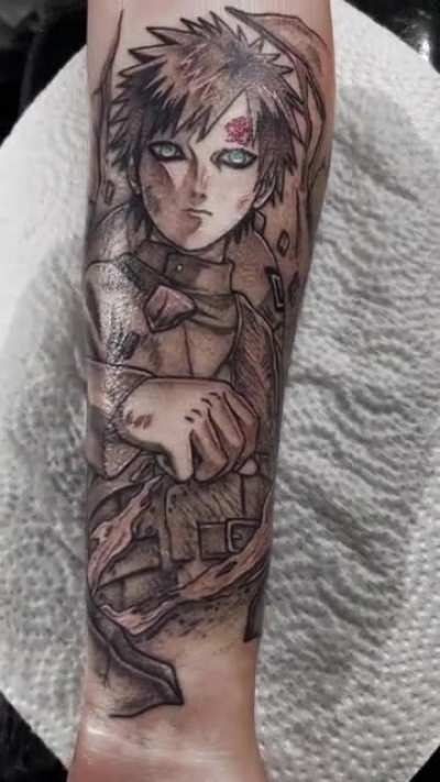 My wife&rsquo;s tattoo- Gaara of the sand village by JT of JT ink Deland, FL