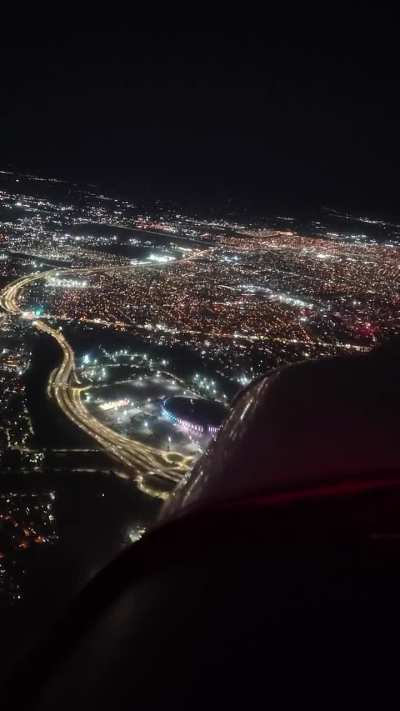 Ciudad de Córdoba desde el cielo nocturno
