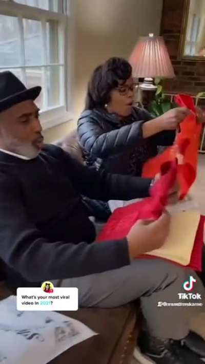 Surprising the in laws with traditional Indian clothes
