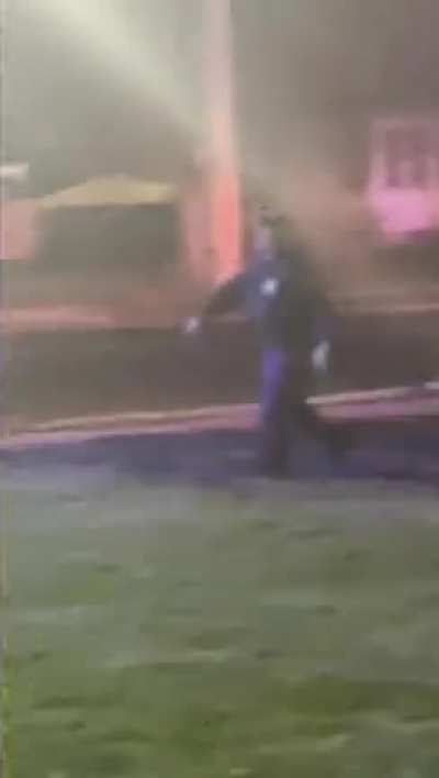 Crazy tweaker crashes car and runs away from cops naked with her kid.