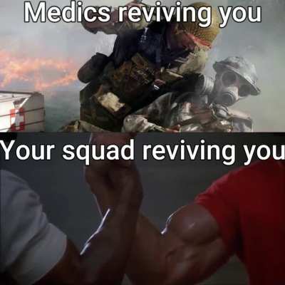 You're revived by the power of manliness alone